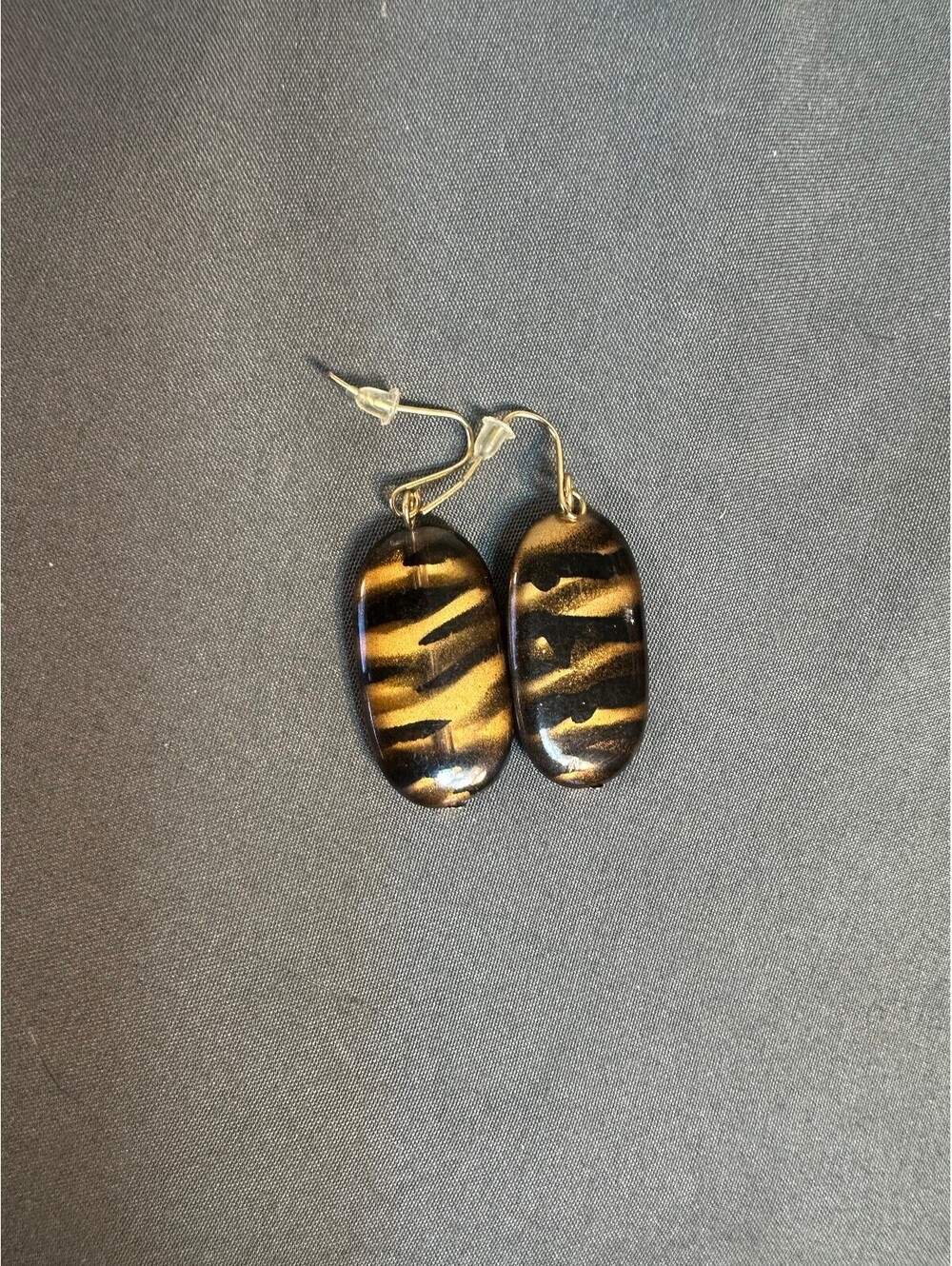 Tortoiseshell Oval Dangle Earrings